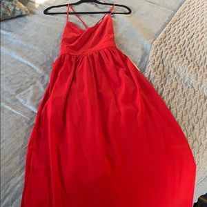 Backless Red Maxi